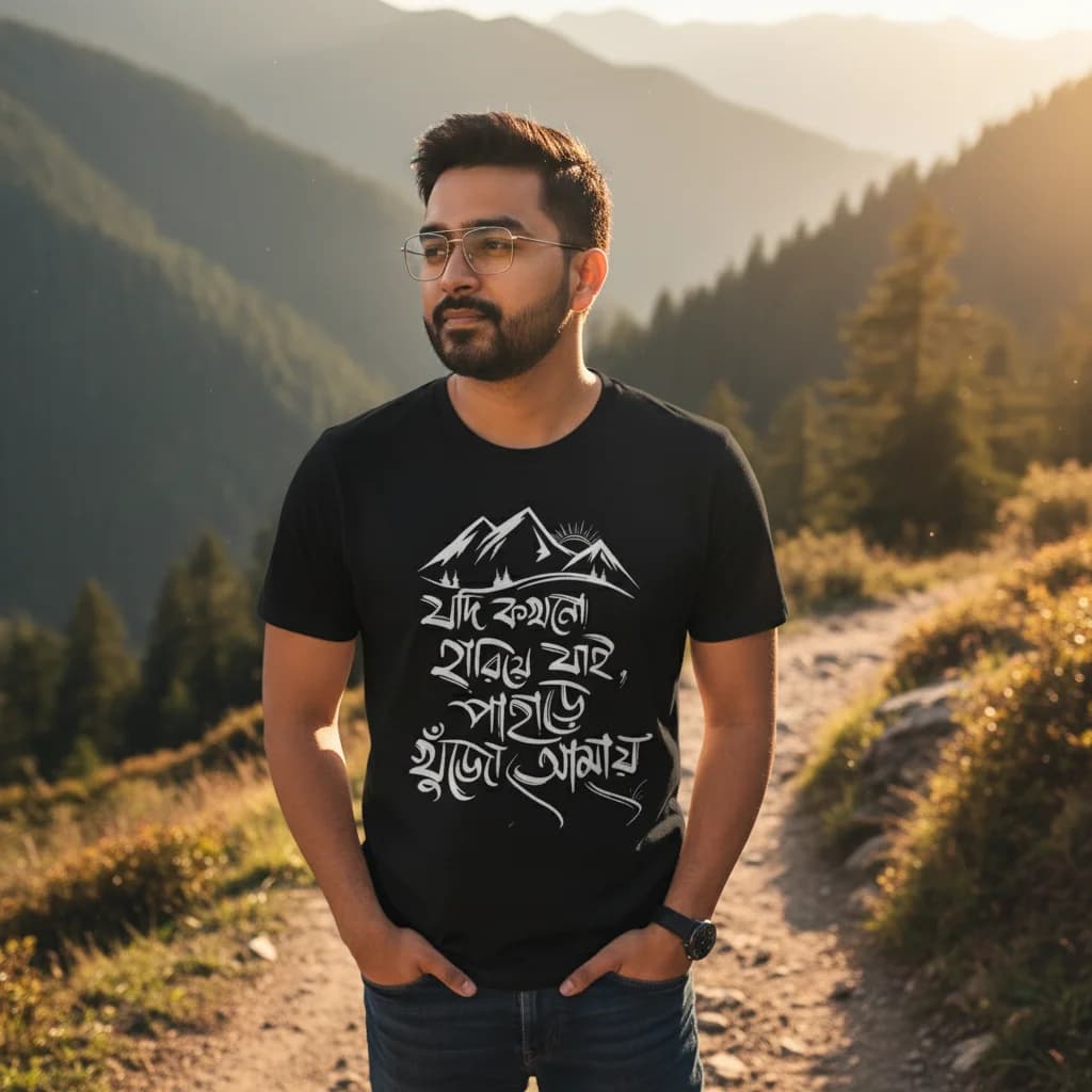 Pahare Khujo Amay - Bengali Travel T-Shirt