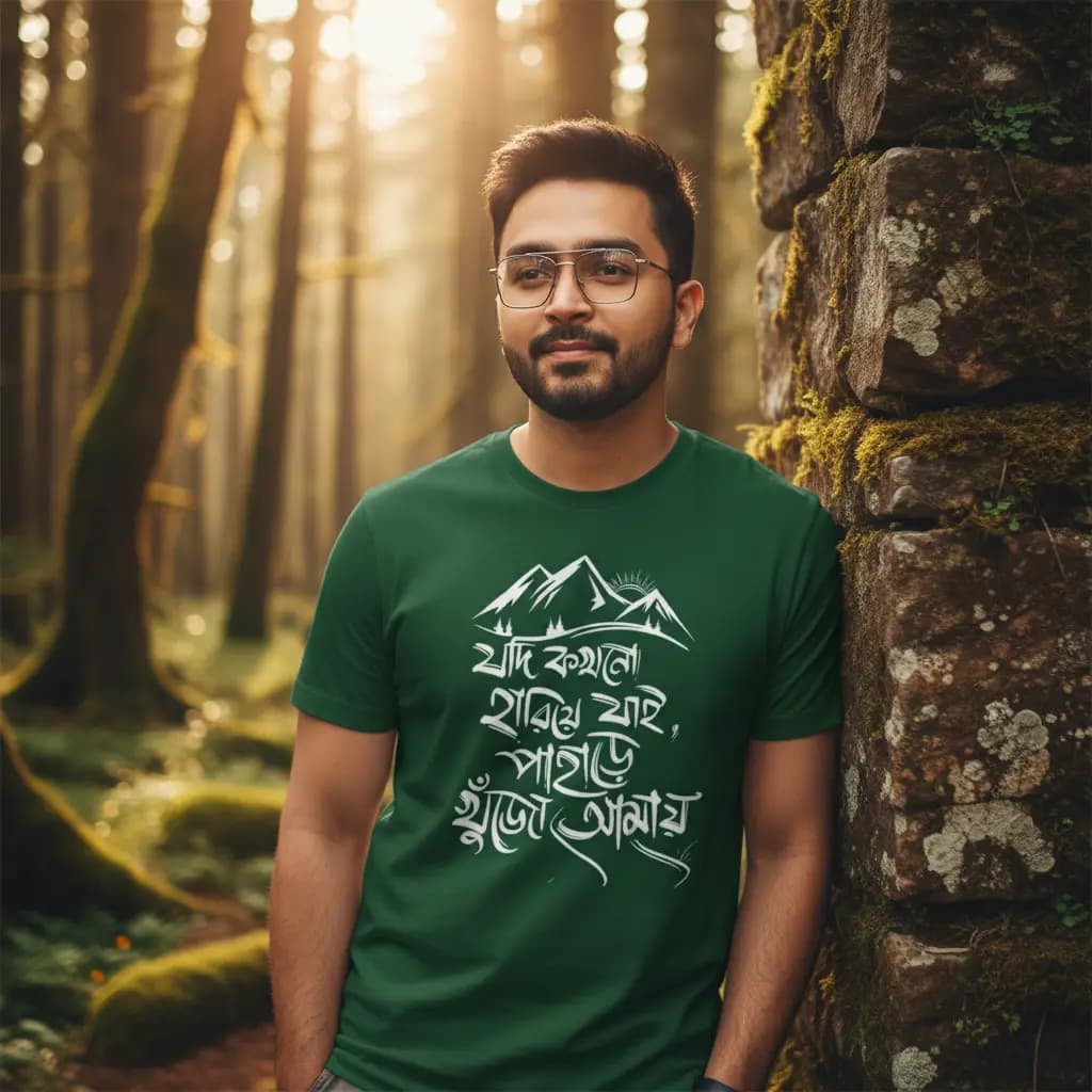 Pahare Khujo Amay - Bengali Travel T-Shirt