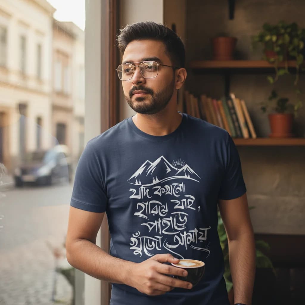 Pahare Khujo Amay - Bengali Travel T-Shirt