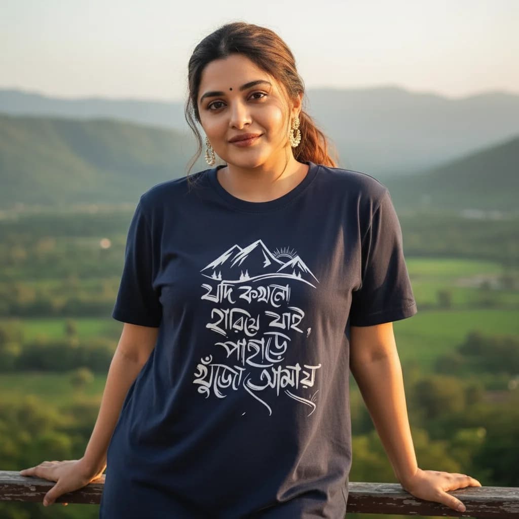 Pahare Khujo Amay - Bengali Travel T-Shirt