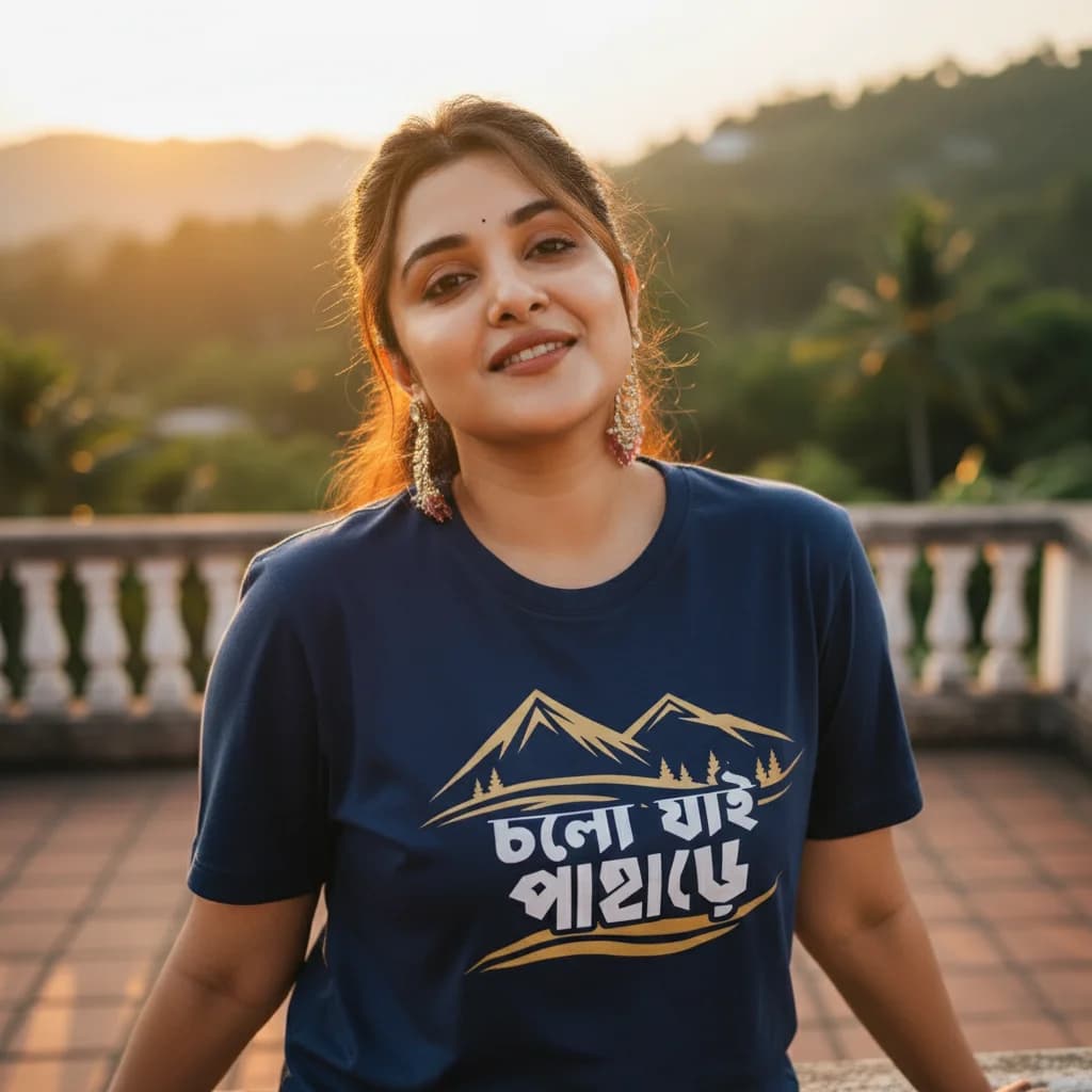 Cholo Jai Pahare (Women) - Bengali Travel T-Shirt