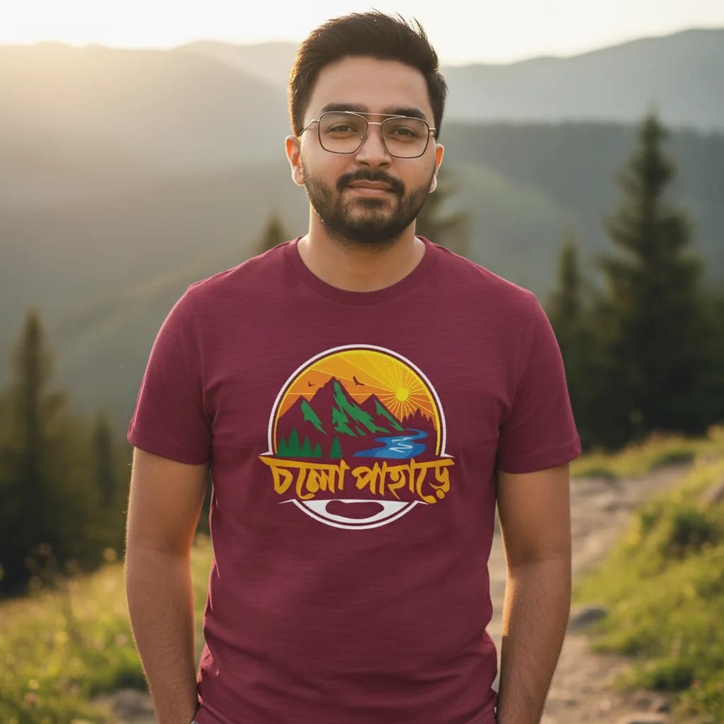 Cholo Pahare (Men) - Bengali Travel T-Shirt
