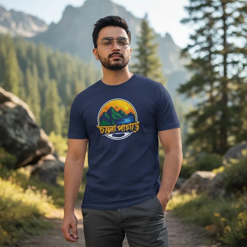 Cholo Pahare (Men) - Bengali Travel T-Shirt