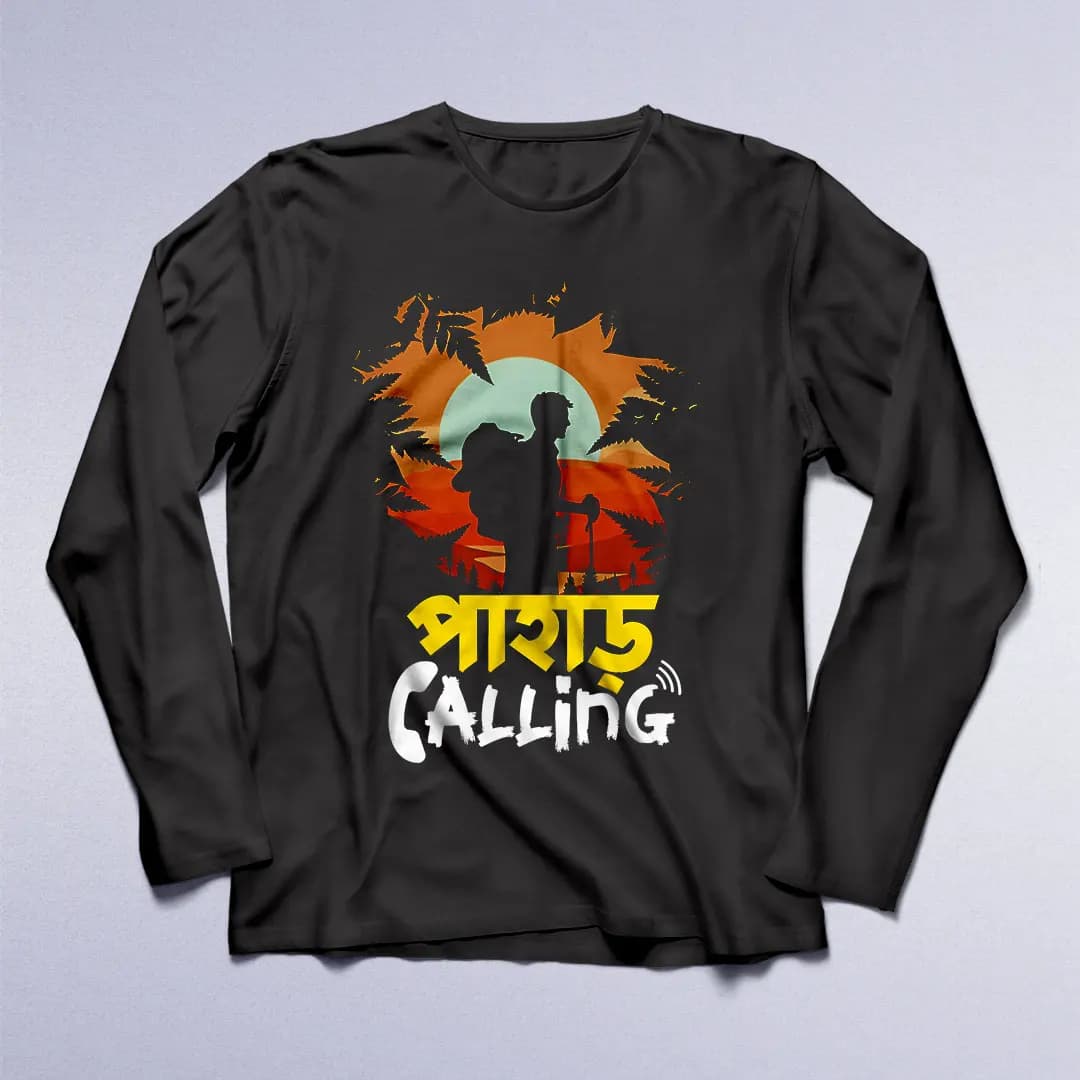 Pahar Calling (Full Sleeve) - Bengali Travel T-Shirt