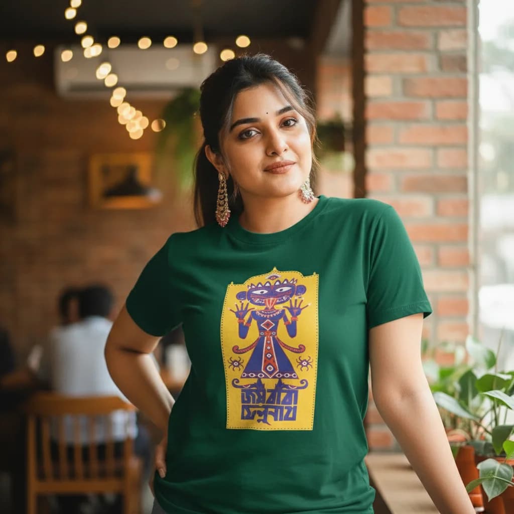Joy Baba Felunath T-Shirt (Female) - Bengali Graphic T-Shirt