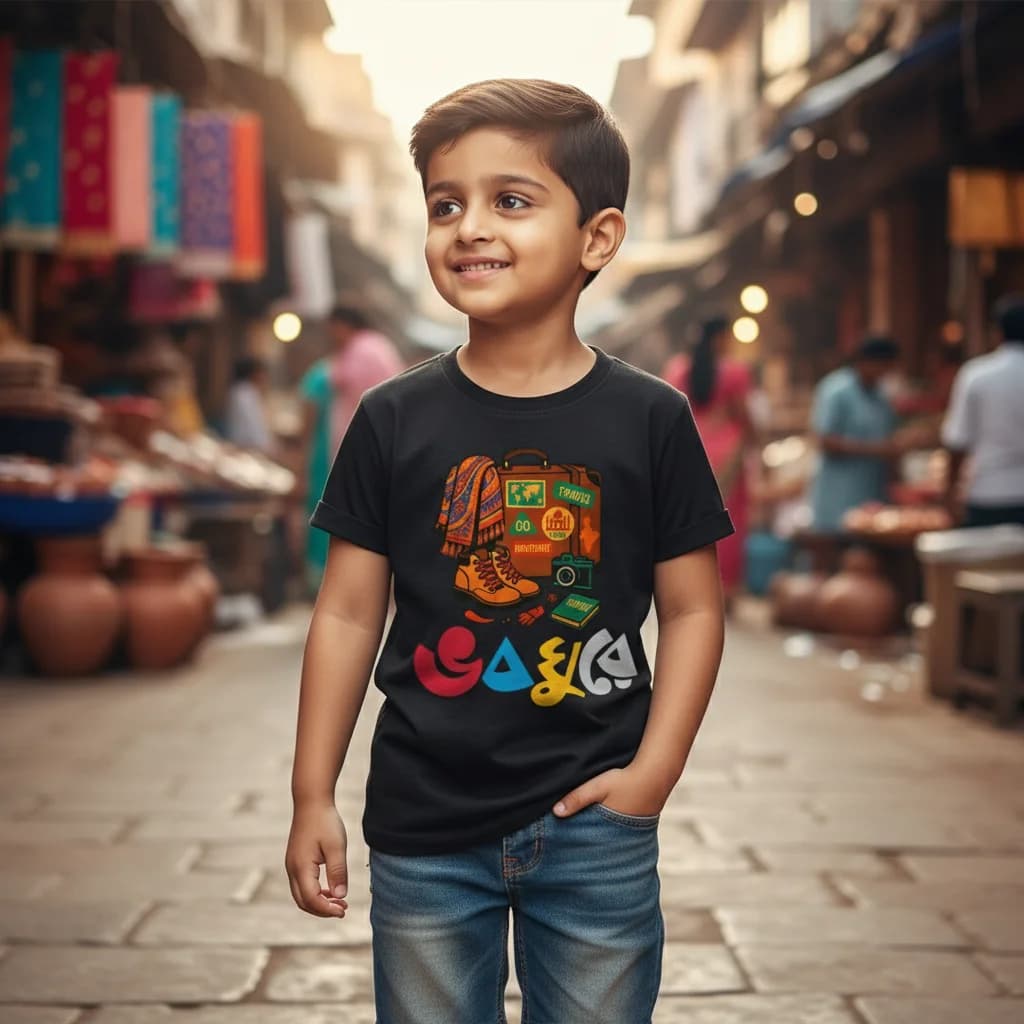 Voboghure (Bengali Printed Kids T-shirt)