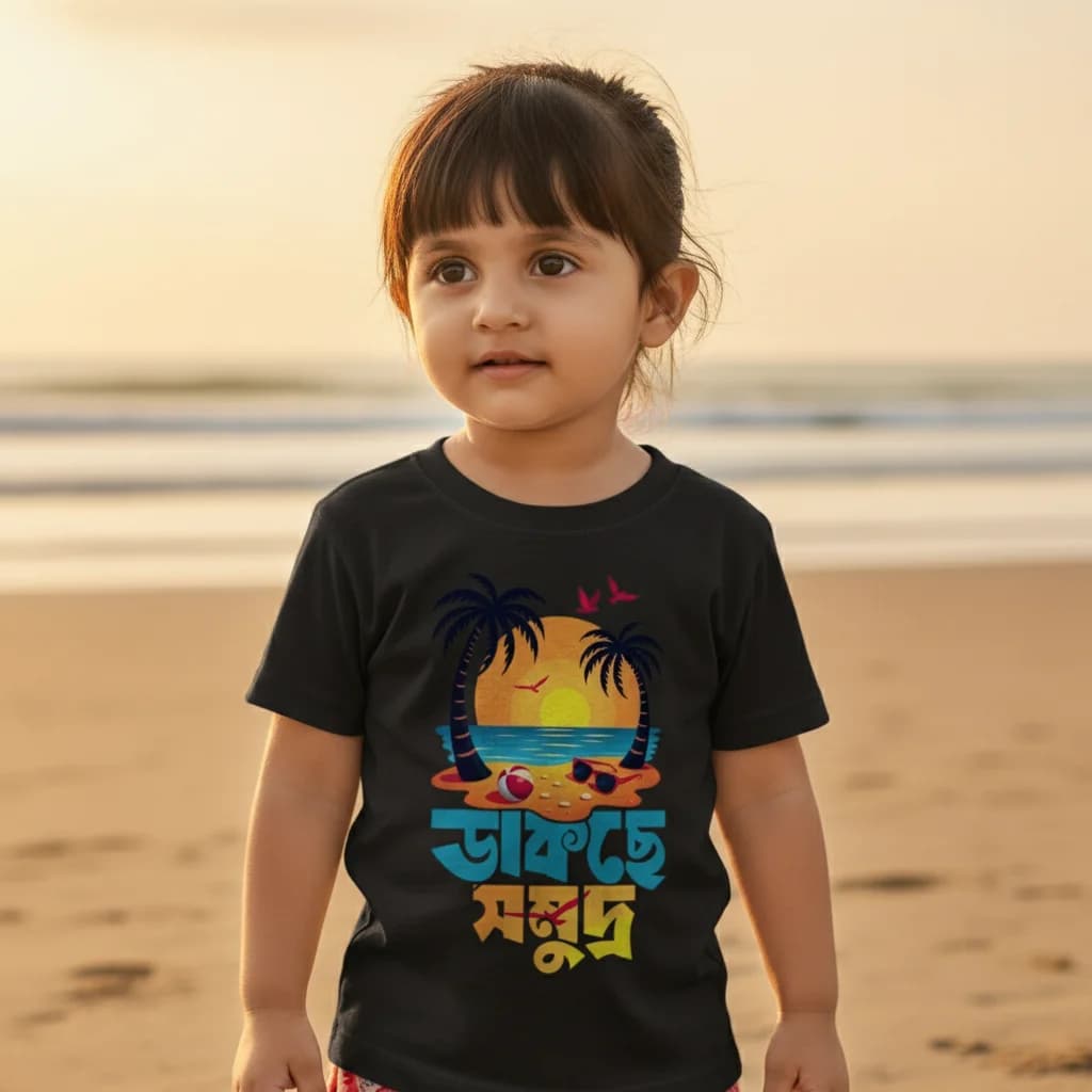 Dakche Somudro (Bengali Printed Kids T-shirt)