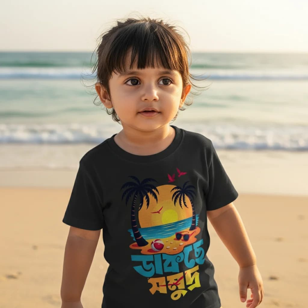 Dakche Somudro (Bengali Printed Kids T-shirt)