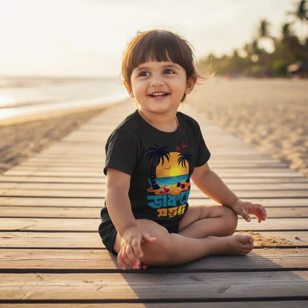 Dakche Somudro (Bengali Printed Kids T-shirt)